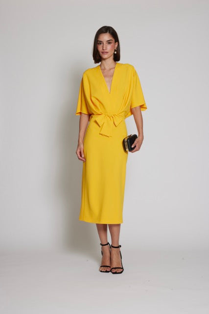 Moskada Ra Bow Detail Occasion Midi Dress