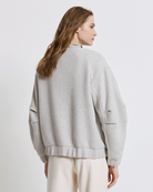 Access Fashion Herringbone Grey Bomber Jacket From The Back 