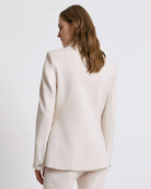 Access Fashion Cream Single Breasted Blazer From The Back 