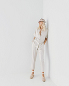Access Fashion short-sleeve metallic shirt with button front and collar