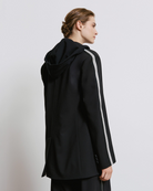 Access Fashion Black Hooded Blazer From Back 