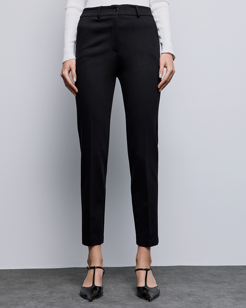 Access Fashion Black Straight Leg Womens Trousers