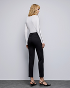 Access Fashion Black Straight Leg Trousers From Back