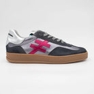 Another Trend grey trainers with pink logo and silver heel