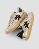 Another Trend Gold/Black Sporty Leather Trainers