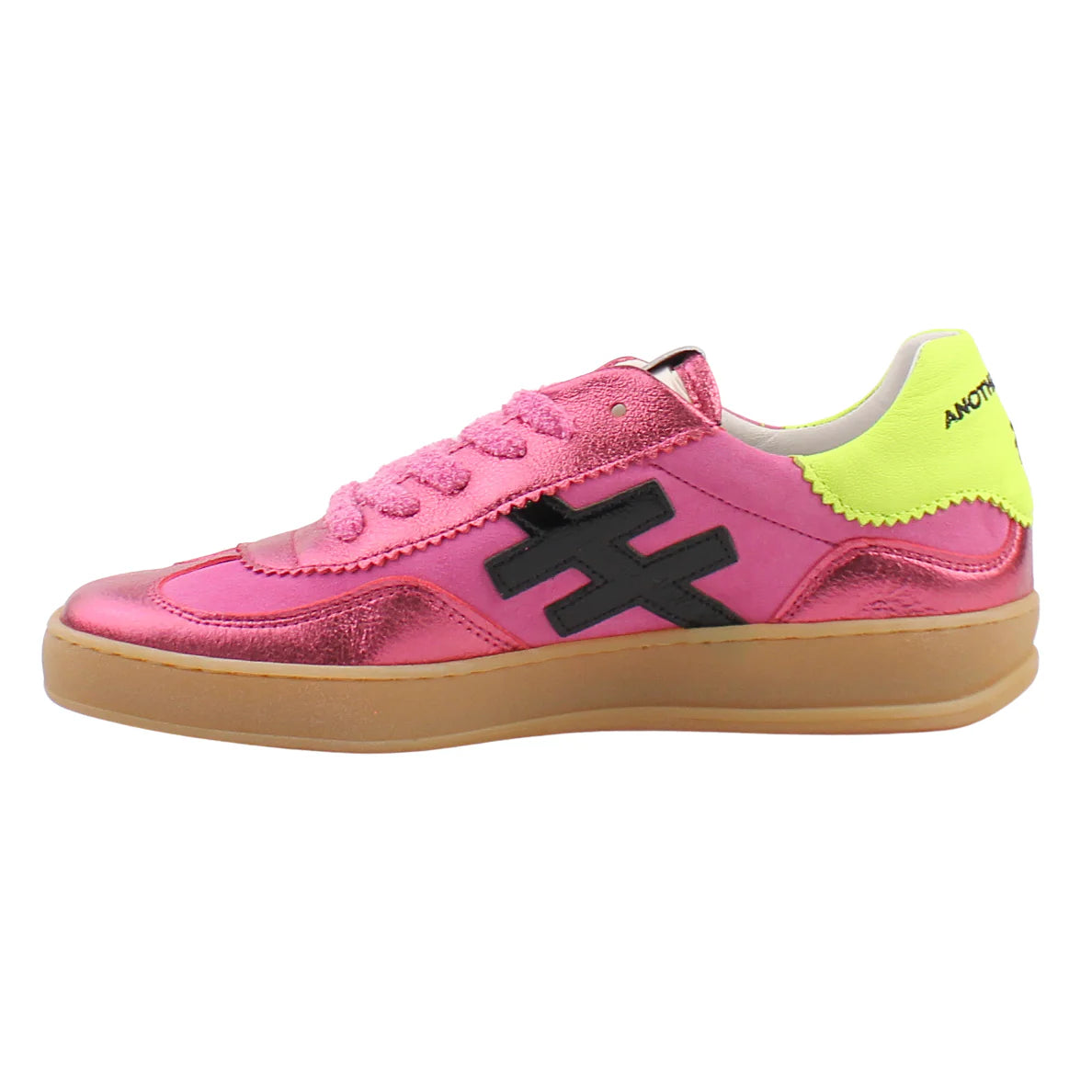 Another Trend Pink/Neon Yellow Low Top Womens Trainers