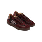 Women’s burgundy and silver fashion trainers with brown sole - Another Trend l