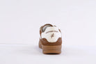 Another Trend Iconic II tan leather and suede trainers heel view