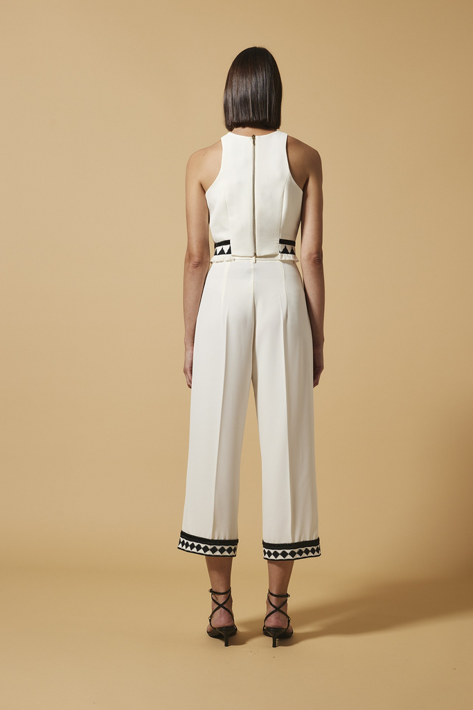 Arggido Ethnic Sleeveless Racer Straps Top from The Back 