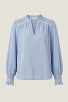 Aspiga dobby stripe cotton blouse full length front