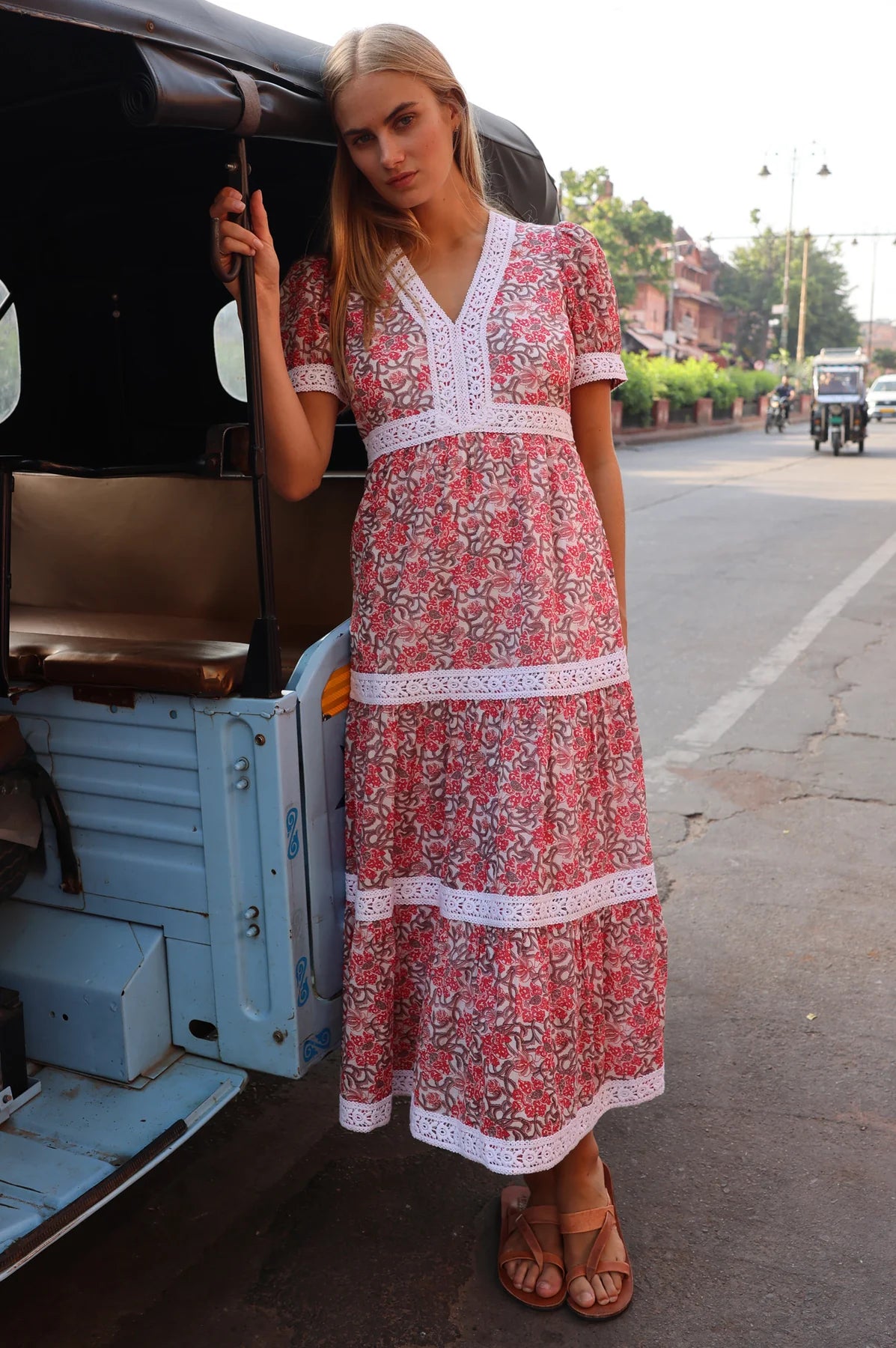 Aspiga Enny midi day dress styled 