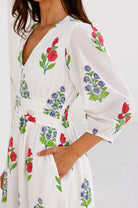 Aspiga tiered organic cotton midi dress side view