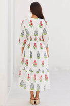 Aspiga sustainable cotton midi dress back view