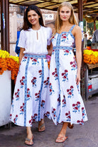 Aspiga Margaritte long cotton summer dress with floral detail