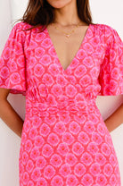 Aspiga Mimi flutter sleeve dress waist detail