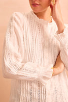 Aspiga Vienna white lace blouse sleeve detail