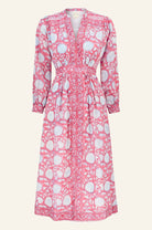 Aspiga Wren block print dress waist detail