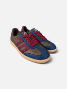 Back 70 Cloud Strass navy wine embellished trainers angled view