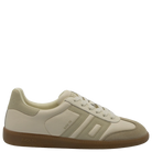 Back 70 Cloud D26 cream beige retro trainers leather suede side view