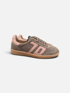Back 70 Cloud taupe and pink textured trainers – side view