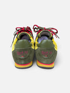 Back 70 Rocket lime and olive trainers – branded heel view