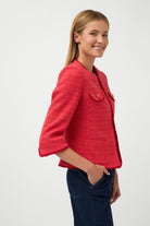 Bariloche Brillo Tweed Style Boucle Jacket - Red