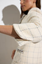 Bariloche Carrascal check tweed jacket sleeve detail