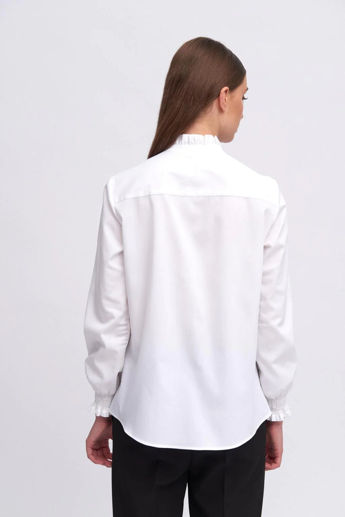 Bariloche Cobo White Frill Collar Shirt From The Back