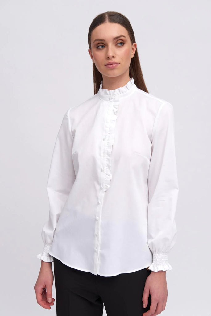 Bariloche Cobo White Frill Collar Shirt