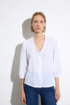 Bariloche embroidered white blouse lightweight women blouse Ireland