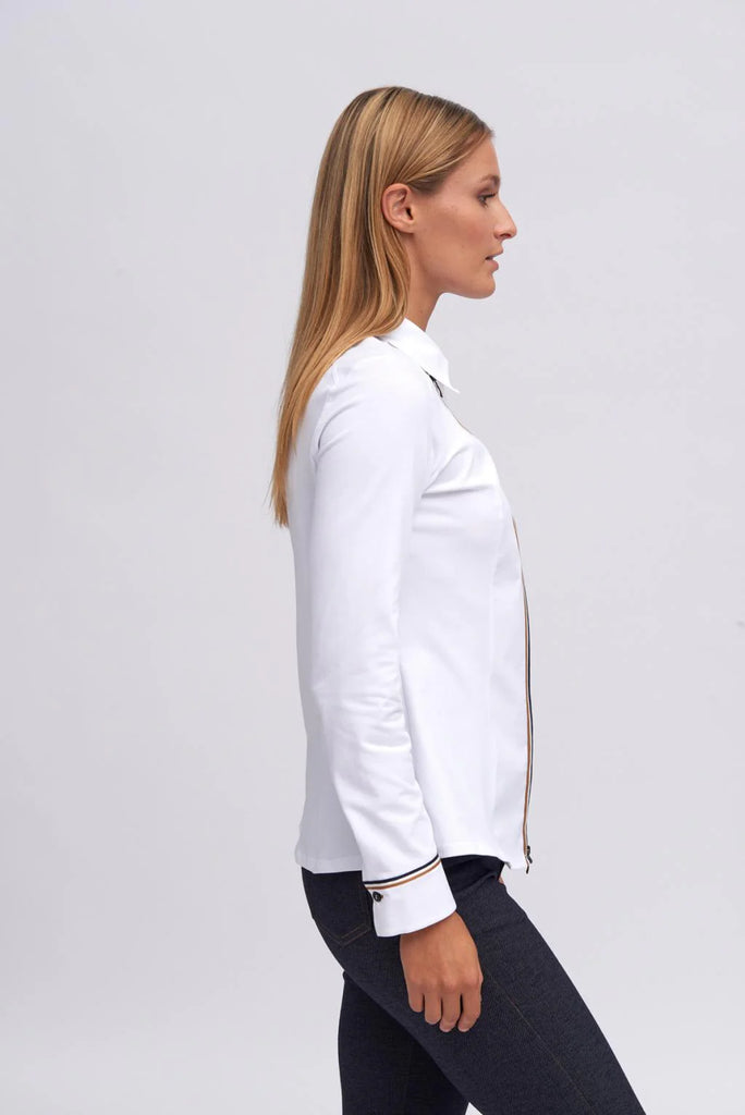 Bariloche Onega Organic White Cotton Shirt With Cuffs