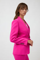 Bariloche Zarzuela Slim Fit Pink Blazer With Buttoned Cuffs