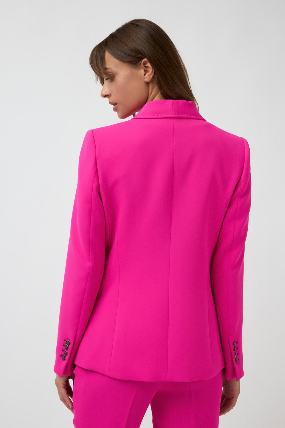 Bariloche Zarzuela Slim Fit Pink Blazer From The Back 