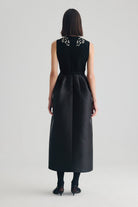 Back view of Birelin Couture black sleeveless formal occasion dress