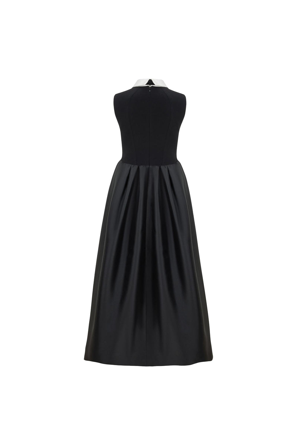 Rear product view of Birelin Couture black formal midi dress