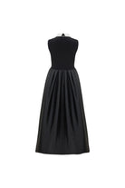 Rear product view of Birelin Couture black formal midi dress