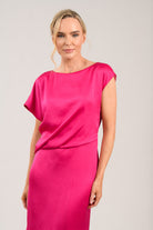 Caroline Kilkenny Ania cerise occasion dress front view