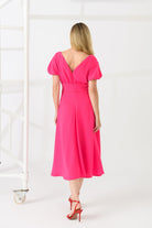 Caroline Kilkenny Molly Pink A-Line Occasion Dress From The Back