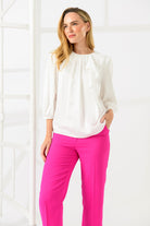 Caroline Kilkenny Ridge Pink Crepe Trousers