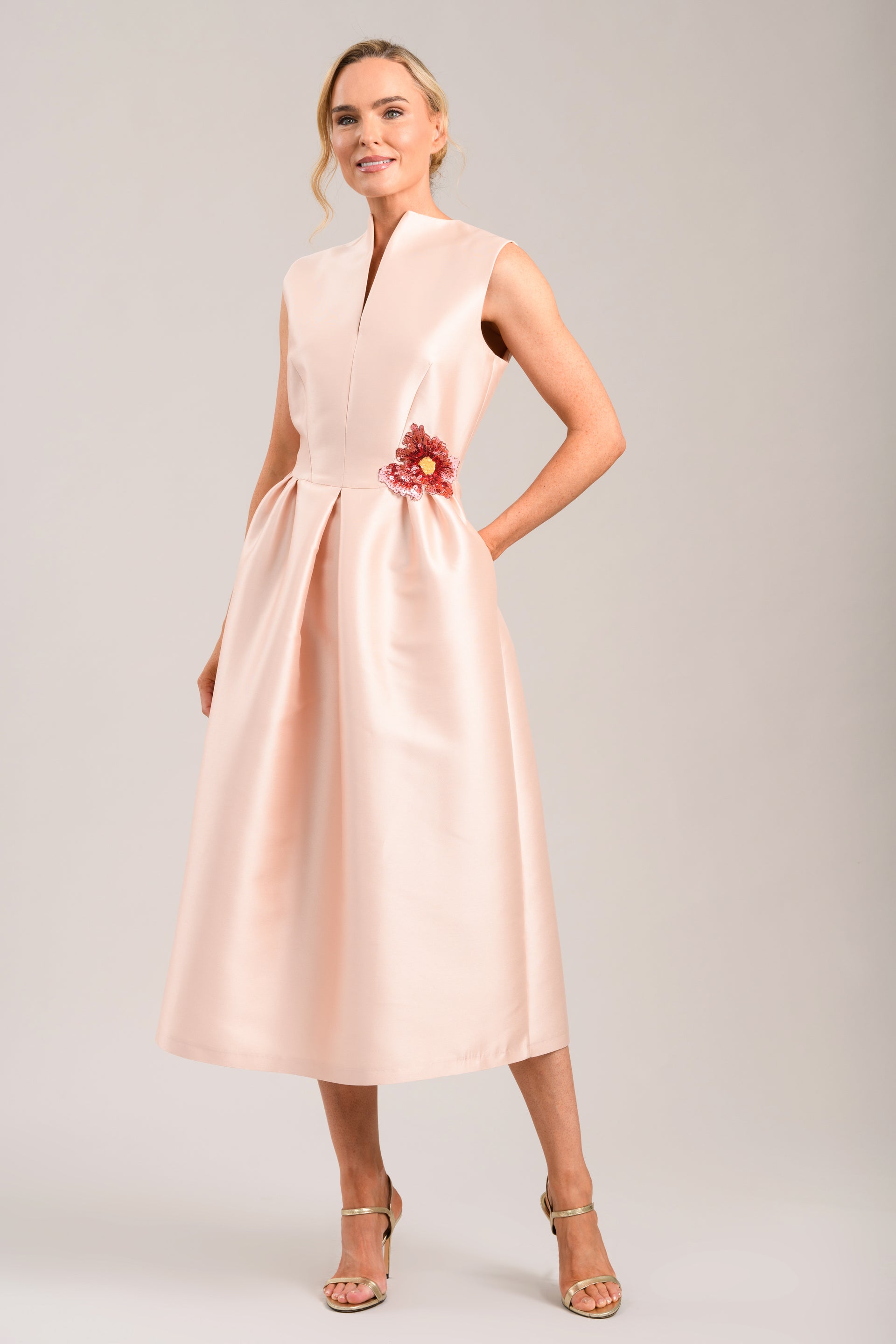 open lace back dress Caroline Kilkenny Victoria Pink Mother of the Bride Dresses Ireland –  Ribbon Rouge Boutiques