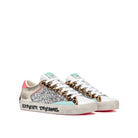 Crime London Platinum Wildlife Distressed Platform Sole Trainers