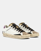 Crime London Gold Rush trainers with gold glitter toes and black laces