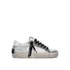 Crime London Sk8 Deluxe Platform Sole Trainers - Silver Glam