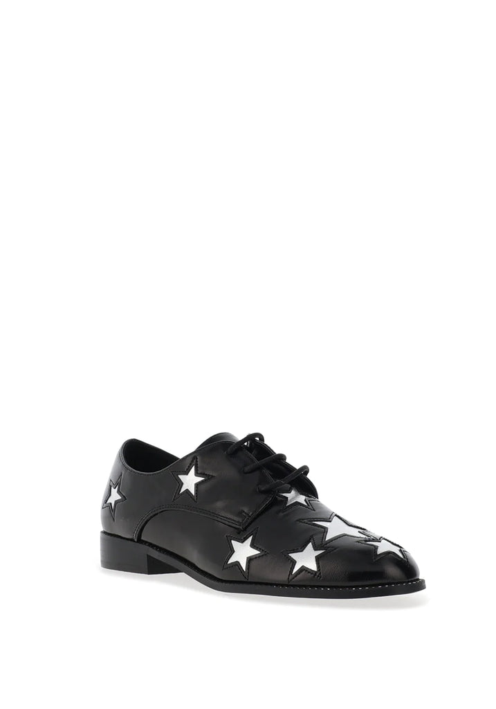 Dancing Matilde Black Trapeze Star Lace Up Brogues