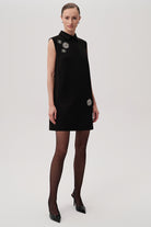 Exquise Embry mini shift dress with collar 