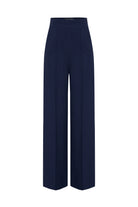 Navy tailored trousers with soft viscose blend for all-day comfort and style
