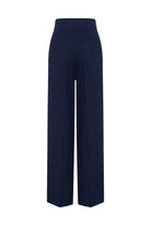 Exquise Sophie tailored navy high waist trousers from back 