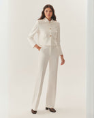 Exquise Tessa White Jacket With Patch Pocket Detail