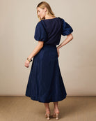 Fee G Anita Puff Ball Skirt -  Back Navy