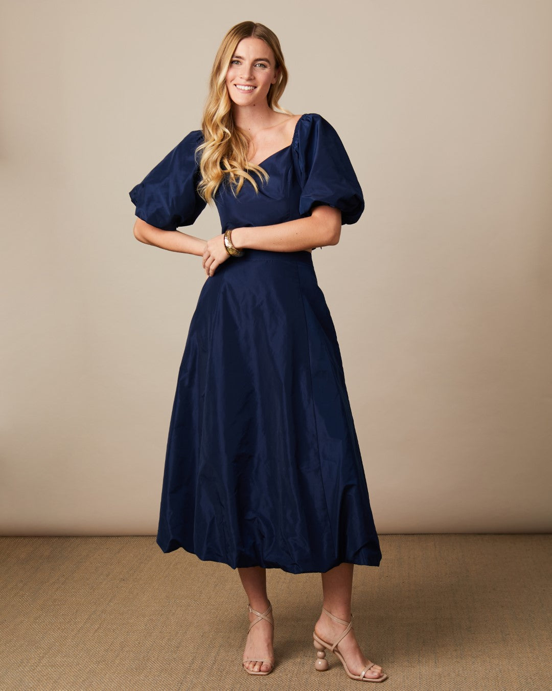 Fee G Anita Puff Ball Skirt In Navy